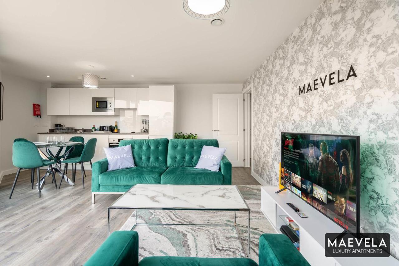 Maevela Apartments - Luxury Top Floor Penthouse - With Parking - 2 Bedroom New Build Apartment ✪ City Centre, Digbeth ✓ With Huge Patio Sliding Doors - City View - Rooftop Terrace - Ps4 & Smart Tv'S Birmingham Ngoại thất bức ảnh